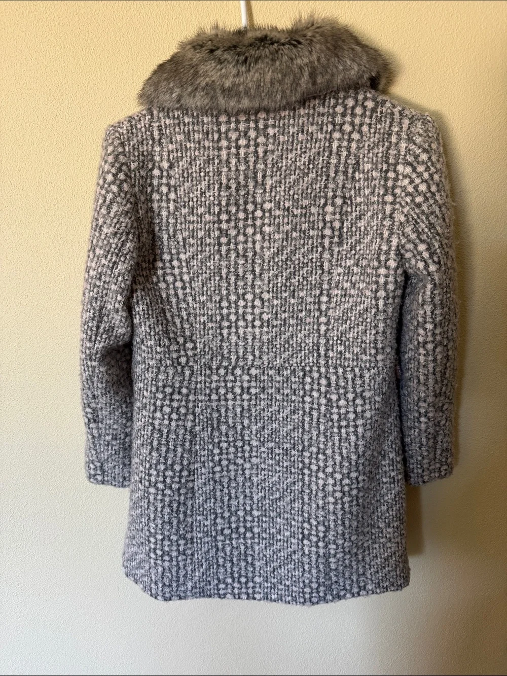 Monsoon Pink & Gray Tweed Peacoat for Girls